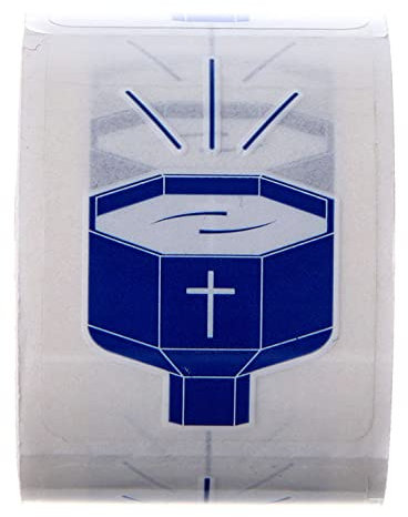 Holyart Adhesivos Pila Bautismal 100 Piezas para Botellas Agua bendita