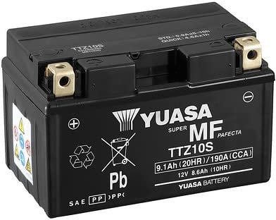 BATTERIA YUASA TTZ10S COMPATIBILE CON YAMAHA XP T-MAX - 500 CC 2008-2011 SPECIFICA COMPLETA MOTO SCOOTER SENZA MANUTENZIONE