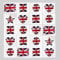 Famiker British Flag Tattoo Stickers, Union Jack Temporary Tattoos Queens Platinum Jubilee Tattoos Stickers 2022 Party Favours, International Competitions Waterproof Flags Tattoo Sticker Set (60PCS)