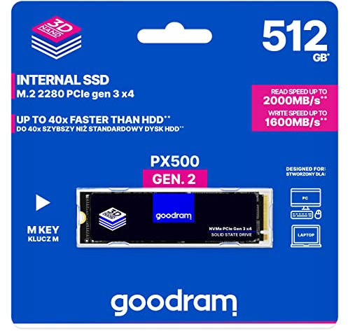 goodram SSD 512GB PX500 GEN.2 PCIE3x4 NVMe M.2 2280