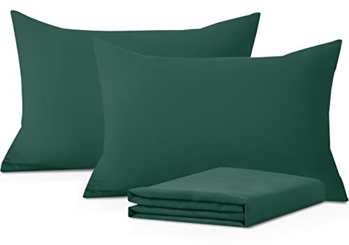 Moonlight Bedding Pillow Cases 2 Pack – Emerald Green Pillowcases Envelope Closure Super Soft Brushed Microfiber Standard House Wife Pillow Covers, (50 X 75 CM)