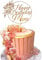 Happy Birthday Mum Cake Topper DOUBLE SIDED Glitter Card Party Decoration Cake Toppers (BABY PINK)