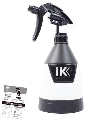 IK MULTI TR MINI 360 - Pulverizador Profesional a Gatillo de 0,6L - Sistema de Giro 360º - Ligero y Manejable - Automoción, Limpieza y Desinfección - Compatible con Varios Químicos-Depósito Traslúcido