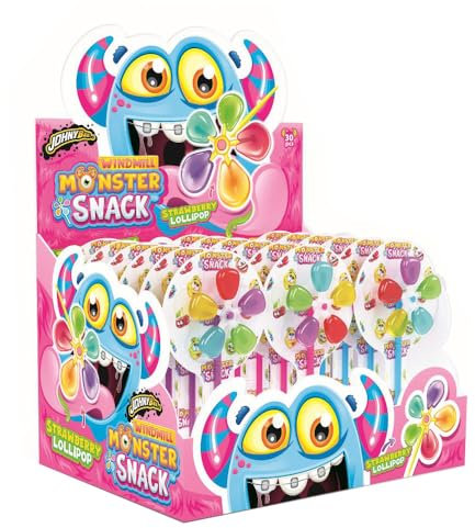 JOHNY BEE® Windmill Monster Snack 5 Farbiger Lutcher (Display 30 x 16g)