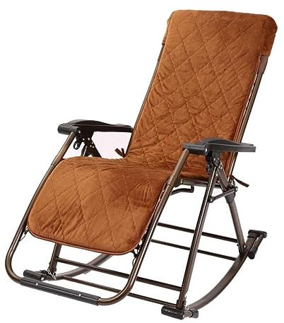 RUVOO Liegestuhl Klappbar Sonnenliege Liegestuhl Mit Fleece-Polster, Outdoor-Schaukelstuhl, Relax-Klappstuhl Für Büro, Mittagspause, Terrasse, Garten Terrassenliege Klappbar Zero Gravity Stuhl