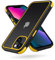 MobNano Ultra Hybrid Durchsichtig Hülle für iPhone 12 Mini Hülle Stoßfest Bumper Transparent Handyhülle Shockproof Fallschutz Silicone iPhone 12 Mini Case - Schwarz/Gelb