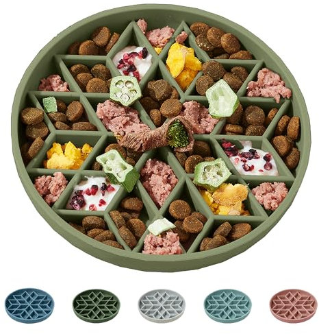 OHMO Slow Feeder Dog Bowl, Healthy Eating Anti Bloating, Dog Bowls to Slow Down Eating for Small to Large Dogs and Cat, Anti-Slip Eco-friendly Silicone