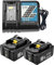 2 x 18 V 5.5 Ah Replacement Battery for BL1860, BL1850, BL1840, BL1830, BL1820 LXT400 DC18RC Compatible Charger