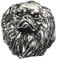 Art-Dog Unikate Silber Hund Anstecknadel - Versilbert Handmade - Broschen Frauen - Lustige Pins - Silber Brosche Schmuck - Pekinese – 1,9x2,2x4cm