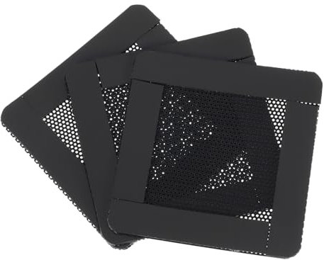 sourcing map 3PCS PC Dust Filter, 60x60mm Magnetic Frame PVC Computer Case Cooler Dustproof Mesh Cover Fan Grills for Computer Chassis Speakers, Black