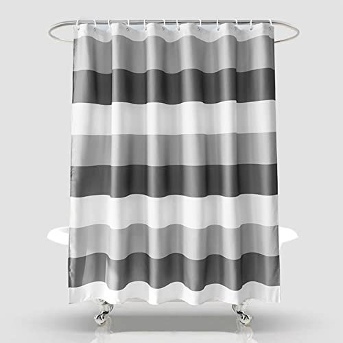 WDYJDPWS Bedruckter Waffel-Badezimmervorhang, Polyester-Duschvorhang, japanischer minimalistischer wasserdichter Vorhang