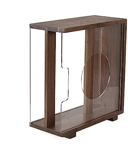 Vinyl Record Storage Vinyl Record Storage Holder, LP Record Storage Box with Solid Wood Frame and Pull-out Acrylic Cover, Vintage Album Holder, Vinyl Record Storage Cube Vinyl Record Holder ( Color :