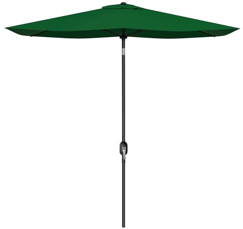 Outsunny Sombrilla de Terraza Exterior 300x200 cm Parasol de Terraza Exterior con Ángulo Ajustable Mástil de Aluminio y Protección UV 50+ Sombrilla para Jardín Patio Verde
