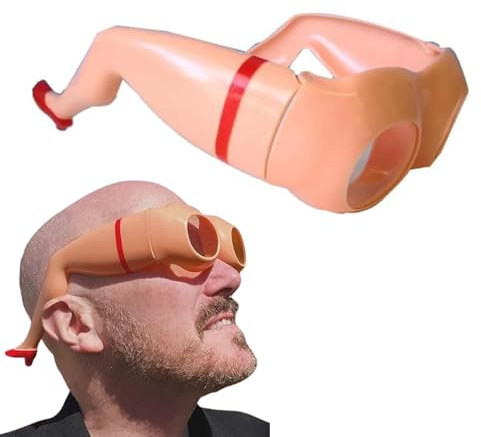 NAUXIU Retro Cartoon Leg & Buttocks Sunglasses, Funny Sunglasses für Erwachsene, Gag Glasses, Party Funny Eye Glasses, Halloween Kostümbrille - Orange