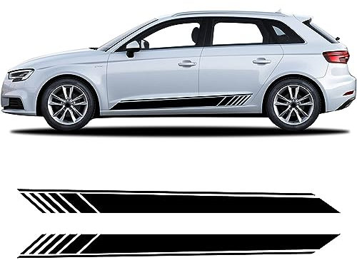 QziH für Audi A3 S3 RS3 Sportback Karosserie Aufkleber Aufkleber,Körper Dekoration Auto Externe Tuning Zubehör,A-Black
