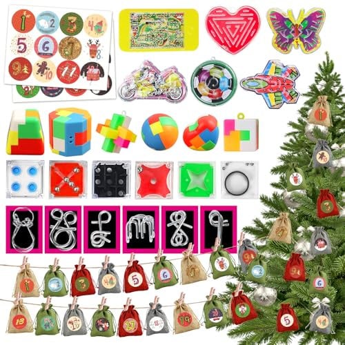 LETTERASHQP Knobelspiele 24 Stück Geduldspiele für Kinder Mini Puzzle Erwachsene Mini Spiele für Kinder 3D Brainteaser Puzzles Knobelspiele für Kinder ab 8 Mitgebsel Kindergeburtstag Gastgeschenke