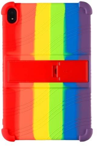 MQVQAUBST Tablet Case Suitable For Nokia T10 8.0inch Shell Shockproof Safe Silicone Portable Kickstand Tablet Protect Cover(Rainbow)