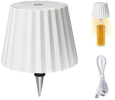 Abiyou LED Flaschenlampe,Kabellose Flaschenlampe,Flaschenlampe Aufsatz LED Aufladbar,Wein Flaschen-Lampe,Lampe für Flaschenhals,Flaschenlampe mit Licht,Flaschen-lampe,für Esszimmer,Schlafzimmer(Weiß)