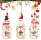 Weihnachtsmann Ornamente aus Holz, Weihnachtsmann Ornamente | Leere Weihnachtsschmuck des Weihnachtsmann,Traditionelle lustige Vintage Deko Ornamente mit Seil