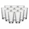 Ritzenhoff & Breker Favo Longdrinkgläser 12er Set, 400 ml, Wassergläser und Trinkgläser mit optischer Wabenstruktur, Glas, Klar