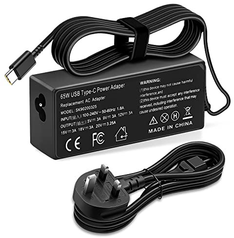 65W USB C Laptop Charger for Lenovo Thinkpad/Yoga/Chromebook T14 T15 E14 E15 T480 T490 T580 ADLX65YDC2A ADLX65YLC2D ADLX65YDC3A ADLX65YDC2D,Lenovo Laptop Charger