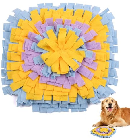 Valicaer Tapis de Fouille Chien,Tapis de Léchage Chien Pliable Tapis à Renifler Jouet Intelligent pour Chien Lavable Tapis de Fouille Alimentation Lente pour Les Petits Chiens de Taille Moyenne