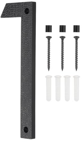 PATIKIL 8 Inch House Numbers, House Address Numbers Sign Large Floating Modern Home Number with Screws for Outside Door Wall Street, Black, 1