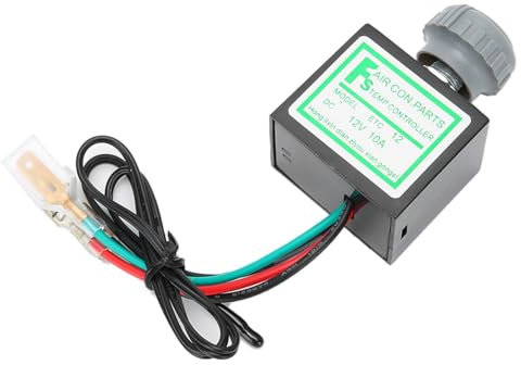 Termostato electrónico, ACCESORIO de Coche A/C Interruptor de Temperatura Aire Acondicionado, 10A Aire Acondicionado Aire Climostat Electrónico Termostato Control de Temperatura (12V)
