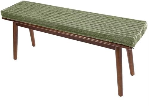Bankauflage 100×30 CM, 5CM Dicke Cord Bankkissen, Waschbare Sitzauflage Sitzkissen Bank, Stuhlkissen Bankpolster, Gartenbank Auflage Outdoor, Sitzpolster Bankpolster für Küche Esszimmer, Grün