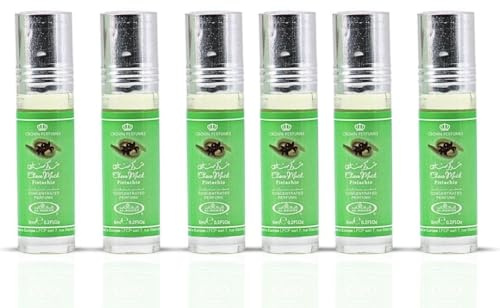 Ayat Perfumes 50 ml Eau de Parfum Arab für Damen und Herren, hergestellt in Dubai, Noten: weißer Moschus, Milchschokolade, Vanille, Zimt, Rosen (Choco Musk Pistazie x6)