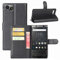 HualuBro Coque Blackberry Keyone, Etui Housse à Rabat en PU Cuir Flip Leather Case Cover Antichoc Portefeuille Protection Stand Coque avec Slots de Cartes pour Blackberry Keyone (Noir)