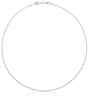 TOUS Damen Sterling Silber Halsband mit Kugeln 1,4 mm, 40 cm lang, klassisch und zeitlos, Sammlerkette