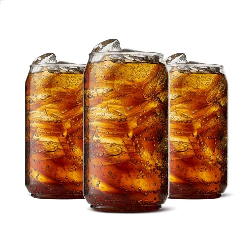TOSSWARE POP 12oz Can Set mit 48 Stück, recycelbares, unzerbrechliches und kristallklares Soda-Glas aus Kunststoff, Transparent