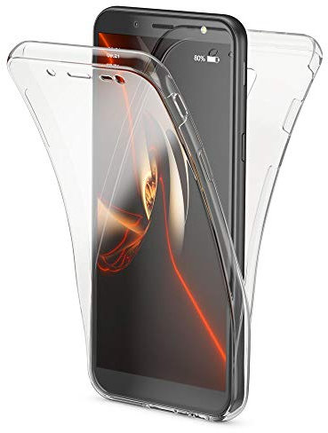 NALIA 360-Degrés Coque Compatible avec Samsung Galaxy J6, Protection Tout Round Housse Silicone Portable Full-Cover, Transparent Case Écran Integrale Fine Souple Slim Bumper Etui, Couleur:Transparent