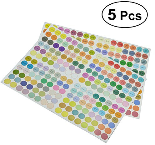 Frcolor Ätherische Öle Etiketten , 5 Blatt mehrere Flaschenverschluss Aufkleber Aufkleber