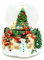 Schneekugel/Spieluhr zum Aufziehen mit Weihnachtsbaum & Schneemann Ø100mm H.: 15cm (0900010)