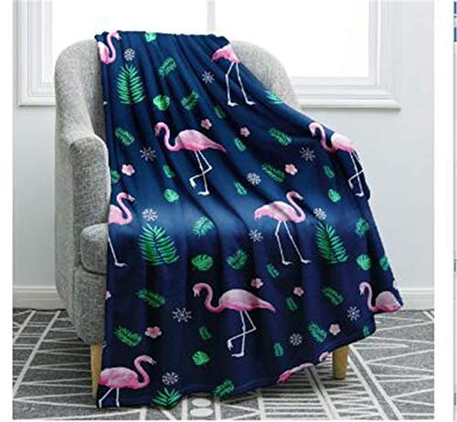 FANSU Kuscheldecke Flanell Decke, 3D Drucken Microfaser Flauschig Weich Warm Plüsch Wohndecke Fleece Tagesdecke Decke für Sofa und Bett (Flamingo,150x100cm)