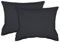 jilda-tex 2er Pack Zierkissenhülle Stone-Washed Renforce Lissabon 100% Bio-Baumwolle Knitterlook Stehsaum Bügelfrei Uni Leinen-Optik Bügelfrei GOTS Made in Green (Anthrazit, 2X 50 x 50 cm)