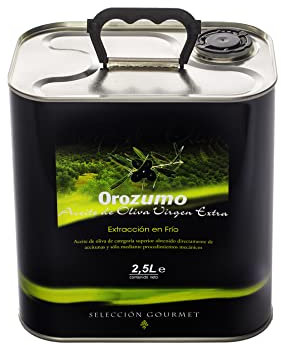 Orozumo – Lata 2,5L Aceite de Oliva Virgen Extra Picual y Arbequina – AOVE Gourmet de Andalucía, España – Primera Extracción en Frío y Calidad Certificada