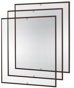 empasa Insektenschutz Fliegengitter Fenster START Set Fliegenschutz | Alurahmen Mückengitter als Selbstbausatz in 120 x 140 cm, verschiedene Sets und Farben, Farbe:braun, Ausführung:3er Set