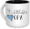 Tasse mit Spruch für den weltliebsten Opa - Geschenk für Opa, Geburtstagsgeschenk, Familie | Hochwertige Keramik - Innen Schwarz, 400ml
