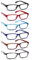 COJWIS Lesebrille 6 Pack herren und Damen Qualität Feder Scharnier Blaulichtfilter Leser Brille(6 Farbe Mischen-2, 2.75)