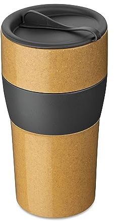 Koziol AROMA TO GO XL Thermobecher mit Deckel 700ml nature ash grey