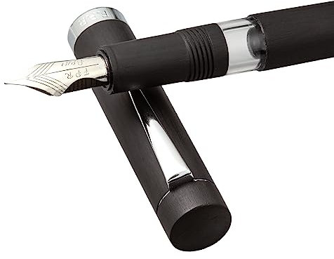 Jaipur V2 Piston Filled Refillable Black Ultra Flex Fountain Pen - Luxury Fountain Pen with Acrylic Body & Ebonite Feed - Ideal for Journaling & Calligraphy