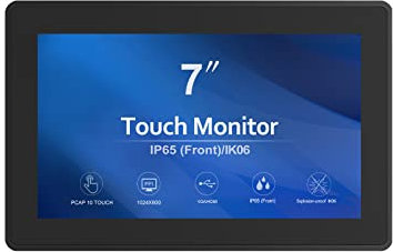 GreenTouch 7 Inch Open Frame 1024x600 HDMI PCAP Touch Monitors for Consumer, Retail POS, and Hospitality Markets