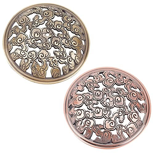 GORGECRAFT 2 Stück Kerzendeckel,Duftkerzen,Deckel,Wolkendeckel,Glaskerzen,Gold-Rot,Legierung,Kerzendeckel,Glasschirmhülsen,Zubehör Zum Gleichmäßigen Abbrennen Für Glaskerzen,Schmelzraum