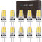 Hsientpe G4 LED Dimmbar Lampen,3W G4 LED Birnen 3000K Warmweiß 300LM,Ersatz für 30W Halogenlampen,Kein Flackern,G4 LED Leuchmittel,12V -24V AC/DC,10er Pack