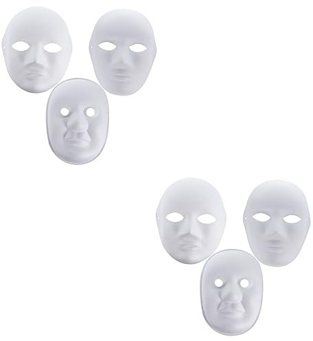 Toyvian 18 Stk Leere Maske Papier Für Diy Schlichtes Selbermachen Gummipastenform Gießform Aus Harz Seifenform Masken Aus Pappmaché Leere Kostümmasken Karneval Kleidung Selbstgemacht Weiß