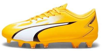 PUMA Ultra Play Fg/Ag Jr, Scarpe da Calcio Unisex - Bambini e ragazzi, Yellow Blaze Puma White Puma Black, 34 EU