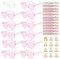 YeahBoom 36 Stück JGA Brille Team Braut Armbänder,Bride to Be Herz Brille Set,12Herz Sonnenbrille+12Bride Tattoo Aufkleber+12Bride Armband,Jungesellinnenabschied Frau Accessoires,JGA Deko Accessoires